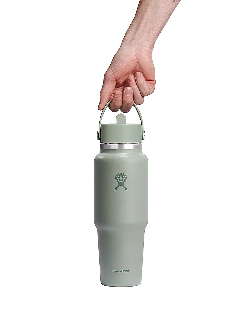 HYDRO FLASK Trinkflasche 32oz Wide Mouth Travel Bottle with Flex Straw Cap olive — Bild 3